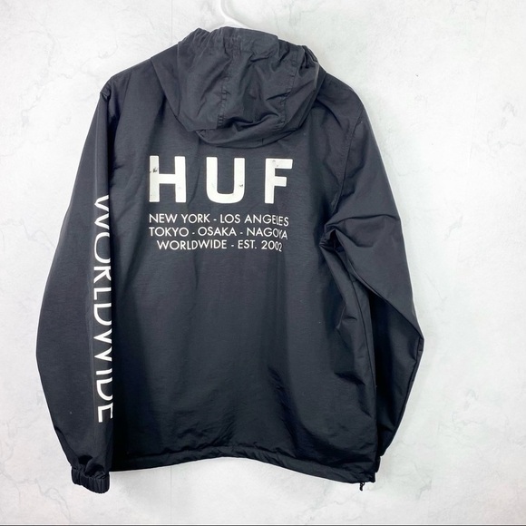 [HUF] Regional Tour Black Anorak Jacket - Picture 6 of 6